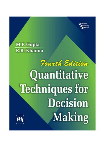 Quantitative Techniques For Managerial Decisions 2nd Edition Rb Khanna