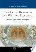 The Legal Research And Writing Handbook 9th Edition Yelin Andrea B Samborn