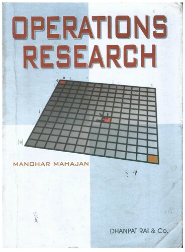 Operations Research 2nd Edition Manohar Mahajan
