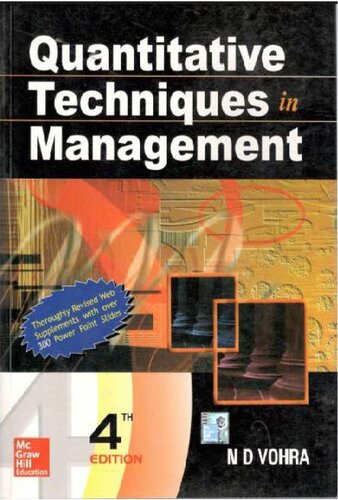 Quantitative Techniques In Management 4th Edition Dr N D Vohra