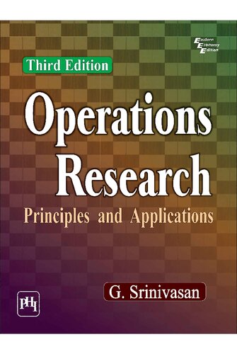 Operations Research Principles And Applications 3rd Edition G Srinivasan