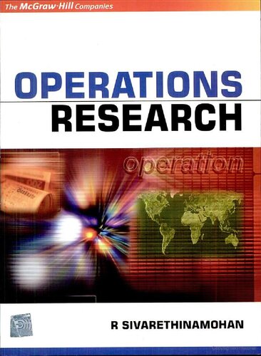 Operations Research 1st Edition R Sivarethinamohan