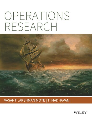 Operations Research 1st Edition Vasant Lakshman Mote And T Madhavan