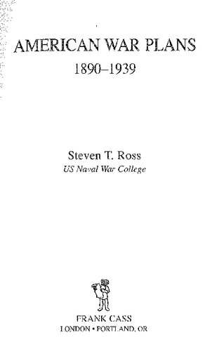 American War Plans 18901939 Steven T Ross
