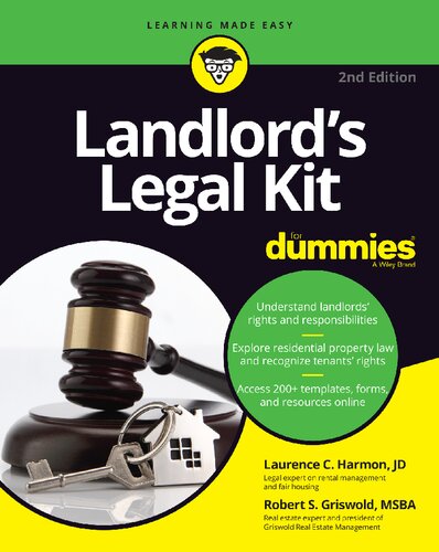 Landlords Legal Kit For Dummies 2nd Edition 2nd Laurence C Harmon