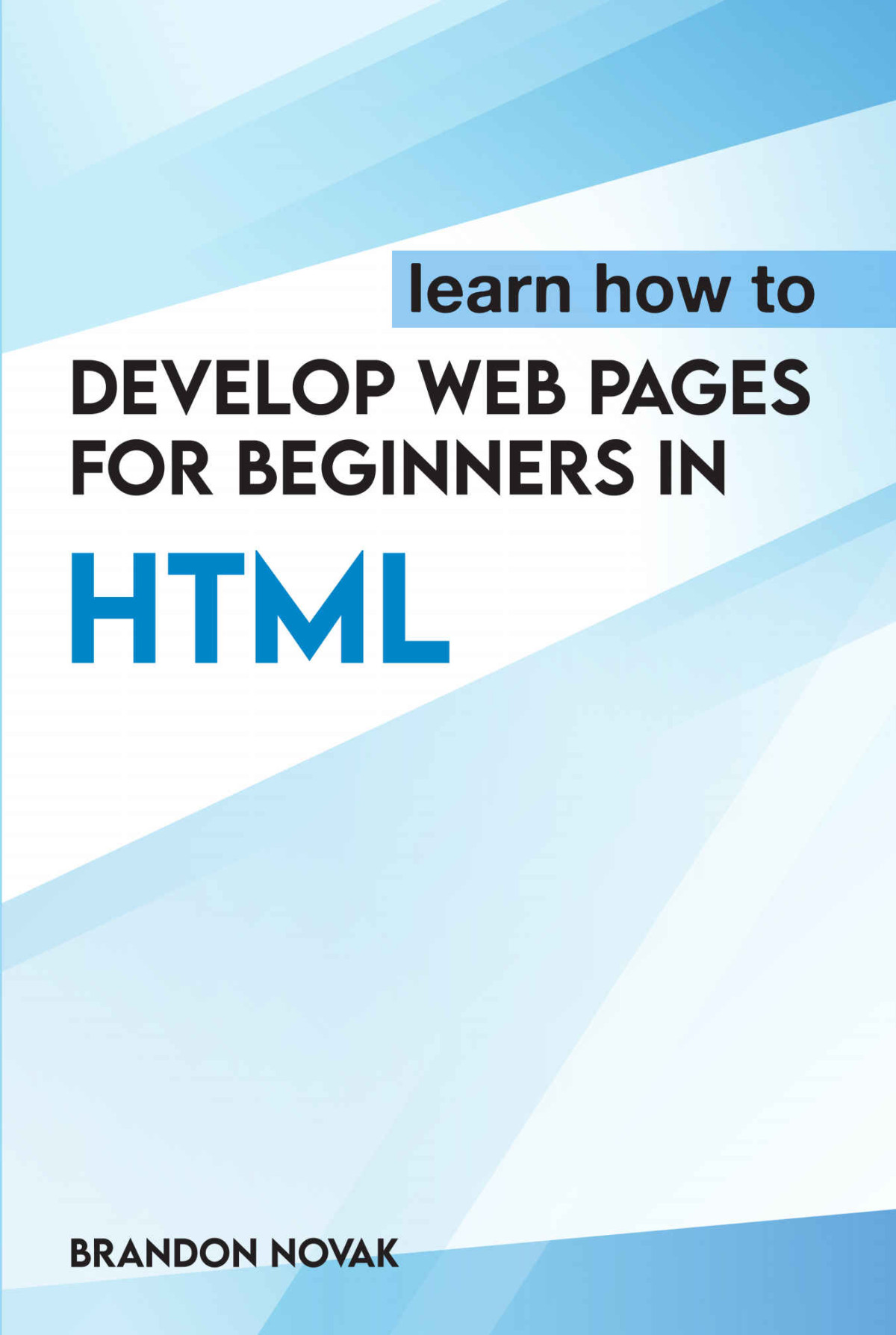 Learn How To Develop Web Pages For Beginners In Html Novak Brandon