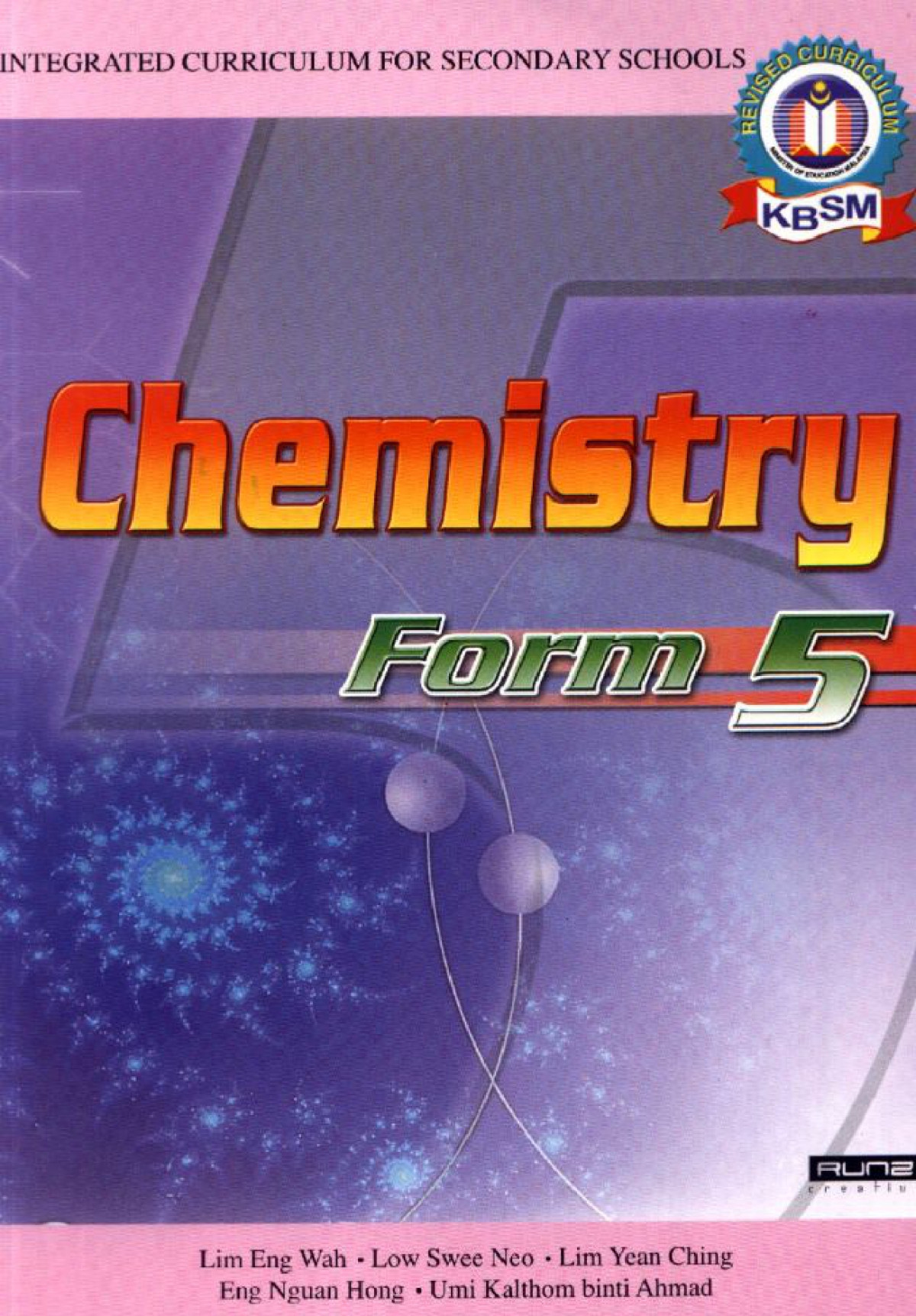 Spm Chemistry Form 5 Kbsm Lim Eng Wah Low Swee Neo Lim Yean Ching