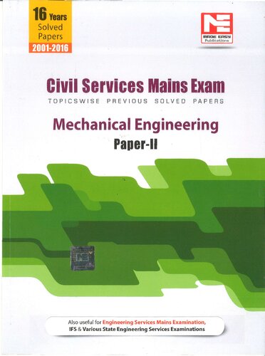 Csemainsmechanical Engineering Volume 2 Made Easy Editorial Board