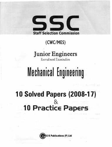 Ssc Jemechanical Engineeringsolved Papers Gk Publishers Editorial Board