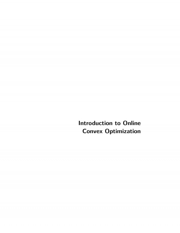 Introduction To Convex Optimization 34 Elad Hazan