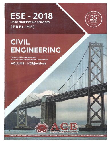 Ese18 Prelimscivil Engineering Vol 1 Previous Objective Questions Ace Engineering Academy Editorial Board