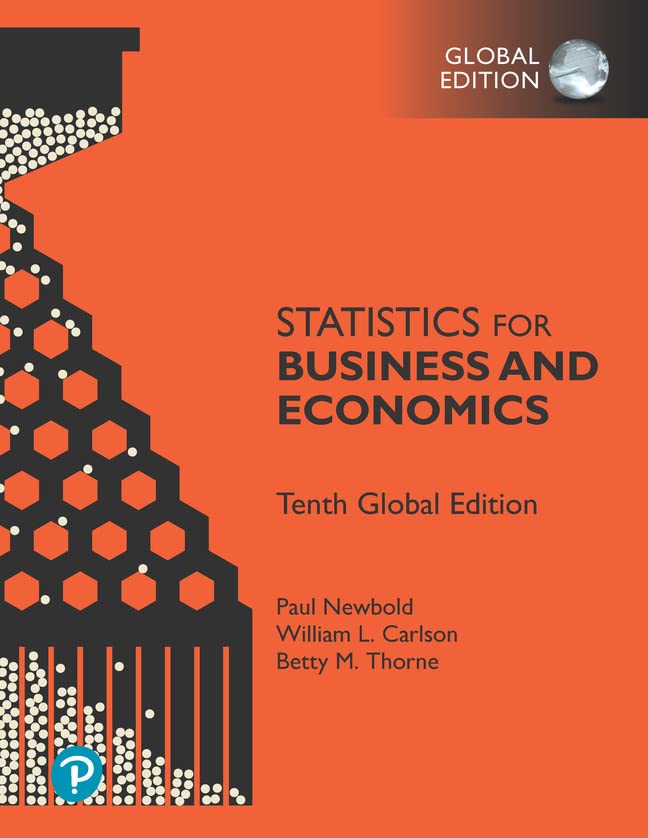 Statistics For Business And Economics 10th Global Edition 10th Paul Newbold