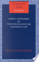 Some Landmarks Of Twentieth Century Contract Law Online G H Treitel