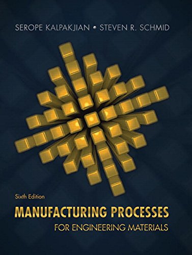 Manufacturing Processes For Engineering Materials 6th Edition Serope Kalpakjian