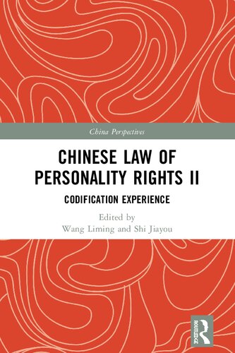 Chinese Law Of Personality Rights Ii Taylor Francis Group