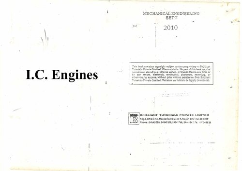 Esemechanical Engineering Internal Combustion Engines Brilliant Tutorials Editorial Board