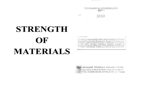Esemechanical Engineering Strength Of Materials Brilliant Tutorials Editorial Board