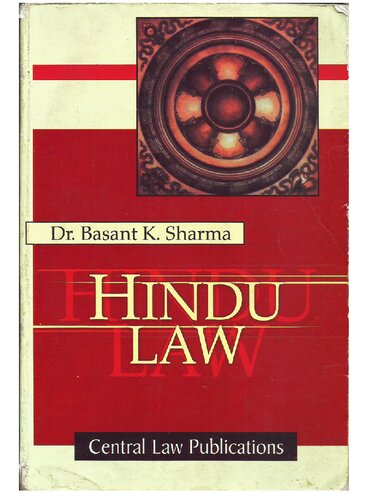 Hindu Law India 3rd Edition Basant Sharma