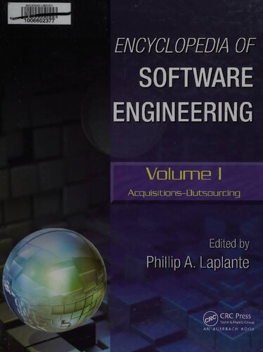 Encyclopedia Of Software Engineering Phillip A Laplante
