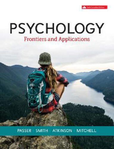 Psychology Frontiers And Applications 6th Canadian Ed 6th Edition Michael W Passer