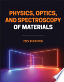 Physics Optics And Spectroscopy Of Materials Zeev Burshtein