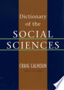 Dictionary Of The Social Sciences Craig Calhoun Oxford University Press
