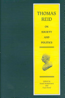 Thomas Reid On Society And Politics Papers And Lectures Thomas Reid