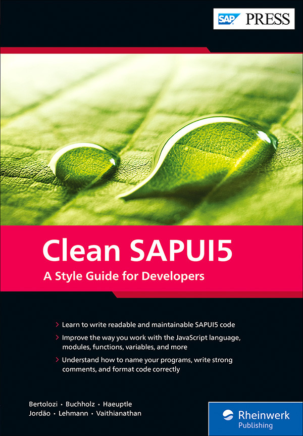 Clean Sapui5 A Style Guide For Developers Bertolozi Danielbuchholz