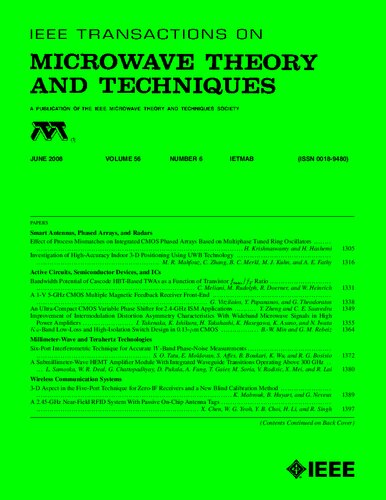 Ieee Transacti0ns On Microwave Theory And Techniques 200806 6th Edition Fantomasping