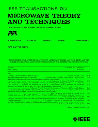 Ieee Transactions On Microwave Theory And Techniques Ieee Mttv056i11 200811b 11b Microwave Theory And Techniques Society