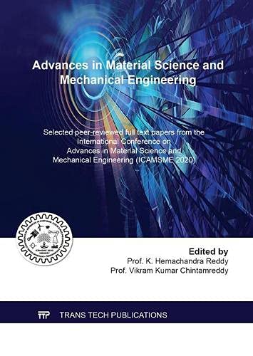 Advances In Material Science And Mechanical Engineering K Hemachandra Reddy