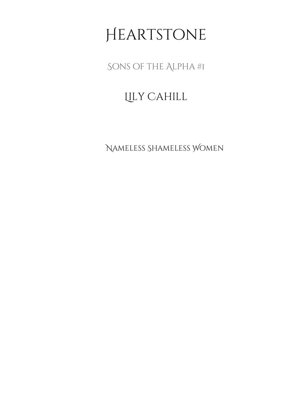Sons Of The Alpha 1heartstone Lily Cahill