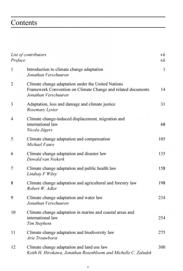 Research Handbook On Climate Change Adaptation Law 2nd Edition Jonathan Verschuuren Editor