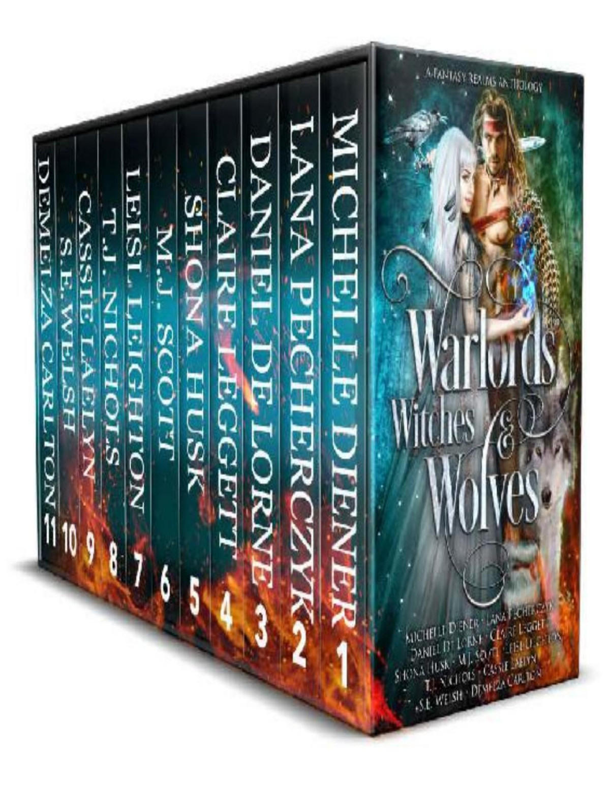 Warlords Witches And Wolves A Fantasy Realms Anthology Michelle Diener Lana Pecherczyk Claire Boston Daniel De Lorne Shona Husk Leisl Leighton Tj Nichols Demelza Carlton Mj Scott Cassie Laelyn Se Welsh