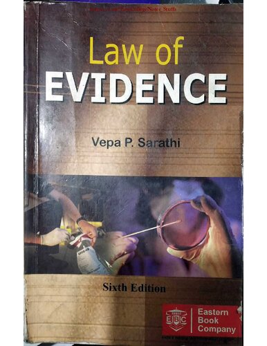 Law Of Evidence Reprint 6th Vepa P Sarathi