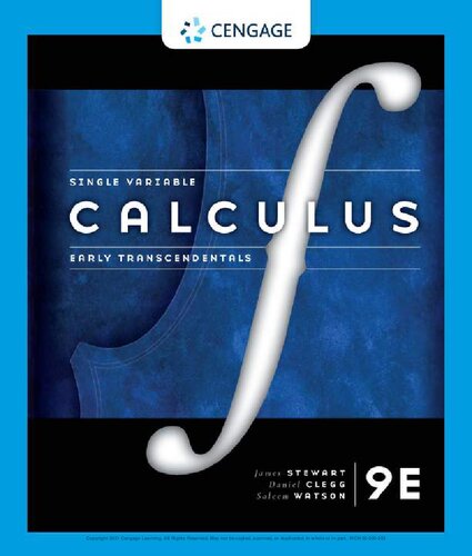 Single Variable Calculus Early Transcendentals 9th James Stewart