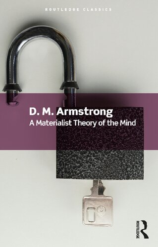 A Materialist Theory Of The Mind D M Armstrong