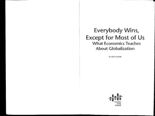 Everybody Wins Except For Most Of Us Josh Bivens