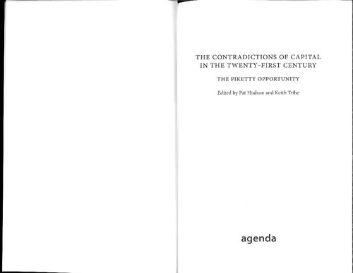 The Contradictions Of Capital In The Twentyfirst Century Ch 1 To 4 Only Pat Hudson Keith Tribe