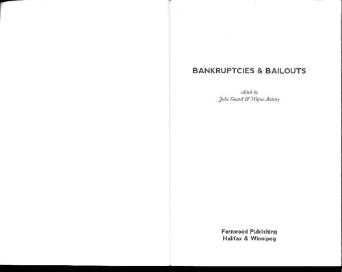 Bankruptcies Bailouts Ch 2378 Only Julie Guard Wayne Antony