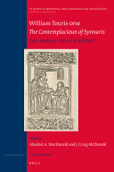 William Touris Ofm The Contemplacioun Of Synnaris Latemedieval Advice To A Prince Alasdair A Macdonald J Craig Mcdonald