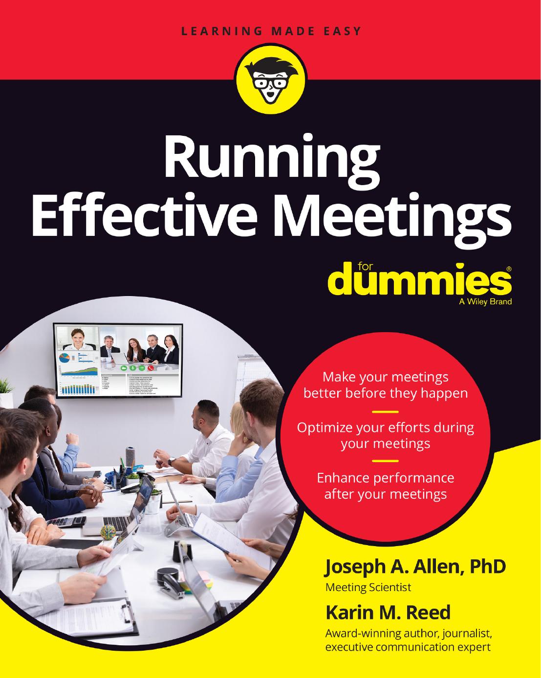 Running Effective Meetings For Dummies 1st Joseph A Allen Karin M Reed