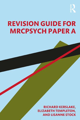 Revision Guide For Mrcpsych Paper A 1st Edition Elizabeth Templeton