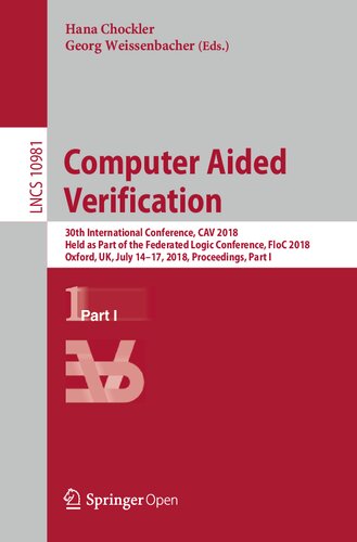 Computer Aided Verification 30th International Conference Hana Chockler