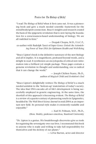 Biology Of Belief Unleashing The Power Of Consciousness Matter Miracles Bruce Lipton