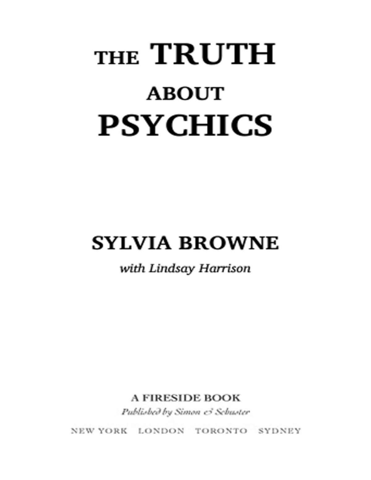 The Truth About Psychics Sylvia Browne