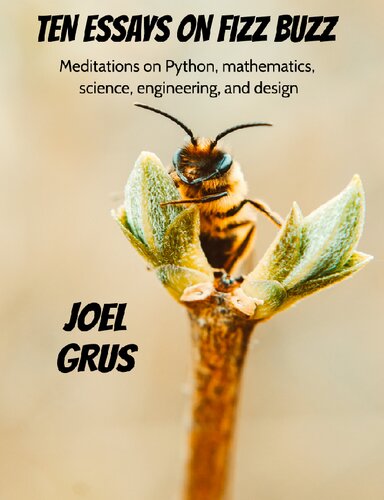Ten Essays On Fizz Buzz Meditations On Python Mathematics Science Engineering And Design Joel Grus