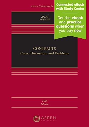 Contracts Cases Discussion And Problems Connected Ebook With Study Center 5th Edition Brian A Blum
