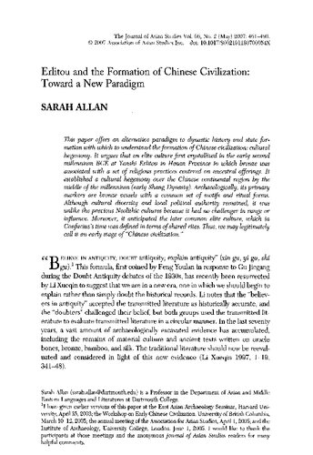 The Journal Of Asian Studies Vol 66 Nr 2 2nd Edition Sarah Allan