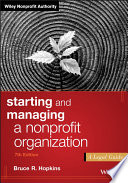 Starting And Managing A Nonprofit Organization A Legal Guide 7th Edition Bruce R Hopkins